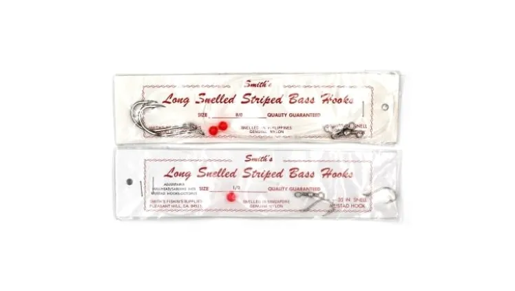 Smith's Long Snelled Striped Bass Rigged Hooks